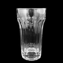 Load image into Gallery viewer, Close up view of clear paneled juice glass

