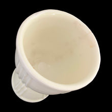 Load image into Gallery viewer, Close-up of Hankscraft ribbed ceramic egg cup showing the crack

