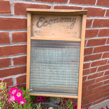 Load image into Gallery viewer, Vintage Economy Wooden and Glass Washboard Laundry Home Decor Room Wall Shabby Chic Farmhouse Industrial Bathroom Flea Market Style Hamilton Antique Mall Toronto Canada Canadian shop local business women owned
