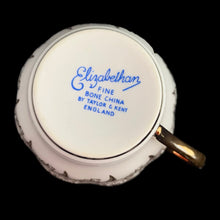 Load image into Gallery viewer, Jacks Daughter of All Trades Vintage Antique Retro Mid-Century Modern Modernist Kitsch Store Shop Reseller Etsy Shopify Toronto Canada Free Porch Pick Up Local Delivery Worldwide Shipping Judy Weinberg Unique Housewarming Hostess Sustainable Gift Home Decor Collectible Collector Gift Mom Mothers Day Birthday Gold Filigree Elizabethan Clare Taylor &amp; Kent Bone China Teacup and Saucer Farmhouse Cottagecore Cottage Shabby Chic Grannycore Fancy High Tea Party
