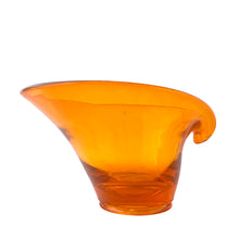 Load image into Gallery viewer, Epic Line persimmon orange bowl by Viking Glass, opposite side view showing classic silhouette
