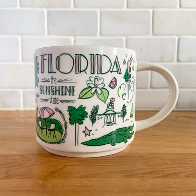 Perfect for your morning cuppa joe! This fabulous collectible FLORIDA ceramic mug was produced by Starbucks as part of their 