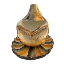 Load image into Gallery viewer, Vintage hand painted ceramic Majolica style figural fish serving platter, plates, dishes and sauce boat in shades of yellow, ochre and gray. Crafted by R. B. Ceramiche Artistiche, Italy, 1960s. This unique tableware is perfect for fish lovers!
