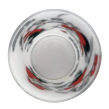 Load image into Gallery viewer, Vintage SAY WHEN liquor measuring shot glass featuring fishing motif graphics/text in red and black at the 1, 2, 3 and 4 ounce level on frosted glass. Crafted by Hazel-Atlas Glass, USA, 1950s. A fun novelty to add to your barware collection!

In excellent condition, no chips.

Measures 2 1/8 x 2 7/8 inches
