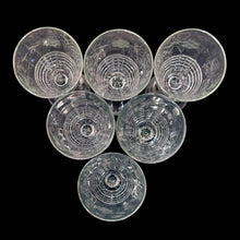 Load image into Gallery viewer, Overhead view of 1936-1939 Federal Glass Series 145 goblet showing ribbed bowl and rim
