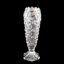Load image into Gallery viewer, Full view of vintage Fostoria American bud vase in excellent condition, crystal-clear pressed glass made in USA
