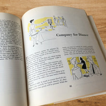 Load image into Gallery viewer, Vintage The General Foods Kitchens Cookbook, hardcover cookbook. Its 436 pages are filled with yummy recipes along with many colour photographs and illustrations. Published by Random House, USA, 1959. In great vintage condition with a crack in the spine on the interior and normal age-related page yellowing. No jacket cover.
