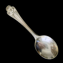 Load image into Gallery viewer, Vintage silver plated baby spoon featuring an embossed Gerber baby. Crafted by McGlashan, Clarke &amp; Co., Canada 1940s. A nice piece of promotional advertising for your collection.

In vintage condition.

Measures 1 1/8 x 4 1/8 inches
