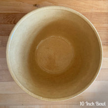 Load image into Gallery viewer, Vintage Girl Watering Can Yellow Ware Mixing Bowls, Robinson Ransbottom Pottery Co.
