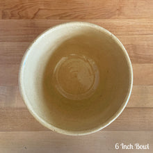 Load image into Gallery viewer, Vintage Girl Watering Can Yellow Ware Mixing Bowls, Robinson Ransbottom Pottery Co.
