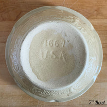 Load image into Gallery viewer, Jacks Daughter of All Trades Vintage Antique Mid-Century Modern Store Shop Reseller Etsy Shopify Toronto Canada Free Porch Pick Up Local Delivery Worldwide Shipping Judy Weinberg Unique Housewarming Sustainable Home Decor Collectible Collector Gift Farmhouse Cottagecore Cottage Grannycore Shabby Chic rare yellow ware mixing bowl homestead scene girl with watering can Robinson Ransbottom 1930s stoneware nostalgic kitchen home decor! 166-6 166-7 
