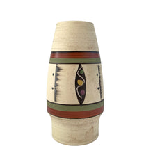 Load image into Gallery viewer, Vintage mid-century modern hand painted graphic vase, shape 644-17.  Produced by Bay Keramik, Germany, circa 1960s. The perfect complement to your mid mod retro home decor!

In excellent condition, free from chips/cracks/repairs. Maker&#39;s mark on the bottom with the number 644-17 denoting the shape.

Measures 3 1/4 x 6 5/8 inches.
