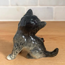 Load image into Gallery viewer, Delightful vintage gray and white cat with ladybug porcelain figurine. Crafted by Goebel, West Germany. Add this sweet figurine to your collection!

In excellent condition, no chips/cracks.

Measures 2 1/2 x 1 3/8 x 2 1/4 inches
