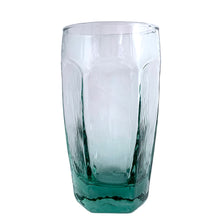 Load image into Gallery viewer, Stunning green Chivalry cooler glass tumblers, feature a textured surface with a six panel shape. Crafted by Libbey Glass, USA, 1985–2020. A great addition to your glassware collection!

In excellent condition, no chips.

Measures 3 3/8 x 6 1/8 inches

Capacity 16 ounces
