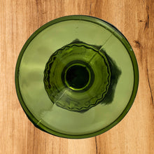 Load image into Gallery viewer, Set of eight vintage green &quot;Crown&quot; wine glasses. The vibrant green adds a retro touch to your tablescape. Crafted by Colony Glass, USA, between 1964 - 1967. These iconic glasses are perfect for entertaining!  In excellent condition, free from chips.  Measures 2 3/8 x 4 3/8 inches
