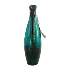 Load image into Gallery viewer, Vintage turquoise drip glaze redware pottery handled jug or ewer. Crafted by Blue Mountain Pottery, Canada, 1970s. A must-have for any BMP collector!

In like new, excellent condition, no chips, cracks or repairs. Original sticker and tag.

Measures 3 x 10 5/8 inches

