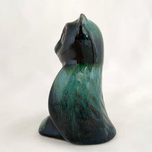 Load image into Gallery viewer, Sweet vintage green drip glazed redware pottery owl figurine. Crafted by Blue Mountain Pottery Canada, 1970s. A must-have for any Blue Mountain or owl collector. As the saying goes, good things come in small packages!

Excellent condition, no chips or cracks.

Measures 1 3/4 x 2 x 3 1/8 inches tall
