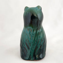 Load image into Gallery viewer, Sweet vintage green drip glazed redware pottery owl figurine. Crafted by Blue Mountain Pottery Canada, 1970s. A must-have for any Blue Mountain or owl collector. As the saying goes, good things come in small packages!

Excellent condition, no chips or cracks.

Measures 1 3/4 x 2 x 3 1/8 inches tall
