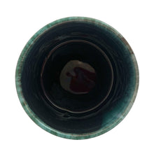 Load image into Gallery viewer, Vintage green drip glaze round Centennial redware planter. Crafted by Blue Mountain Pottery, Canada, 1967. The Canadian Centennial was a yearlong celebration held in 1967 to celebrate the 100th anniversary of Canadian Confederation.

In excellent condition, no chips/cracks/repairs. Maker&#39;s mark on the bottom.

Measures 3 1/8 x 2 7/8 inches

