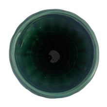 Load image into Gallery viewer, Vintage mid-century green pedestal urn shaped vase with handles and ribbed pattern. Crafted by Beauce, Canada, 1960s. This lovely vase is must for any art pottery collector!

In excellent condition, no chips/cracks/repairs, crazing commensurate with age, typical manufacturing glaze pops. Maker&#39;s mark on the bottom.

Measures 4 x 5 1/2 inches
