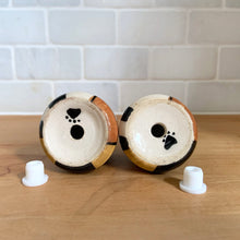 Load image into Gallery viewer, Hand Painted Multicoloured Smiling Cats Salt and Pepper Shakers
