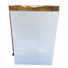 Load image into Gallery viewer, Jacks Daughter of All Trades Vintage Antique Mid-Century Kitsch Store Shop Reseller Etsy Shopify Toronto Canada Free Porch Pick Up Local Delivery Worldwide Shipping Judy Weinberg Unique Housewarming Gift Sustainable Gift Wedding Gift Home Decor Collectible Collector Gift Farmhouse Cottagecore Cottage Lodge Shabby Chic Industrial early 20th-century rustic handmade wood medicine cabinet with mirror and brass hardware salvaged period residence Architectural salvage renovation restoration rustic
