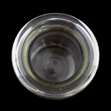 Load image into Gallery viewer, Overhead view of Vintage Harris &amp; Sons Dairy Lakeside 2392 8 oz Clear Glass Cream Bottle showing rim. Made by Dominion Glass, Canada, 1950s.

