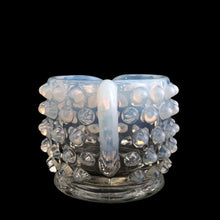 Load image into Gallery viewer, Vintage Hobnail French opalescent glass oil cruet with stopper. Crafted by Fenton Art Glass, USA, 1939 - 1964. A lovely way to serve oil, vinegar or your favourite salad dressing.

In excellent used vintage condition, no chips.

Measures 1 1/2 x 4 1/2 inches
