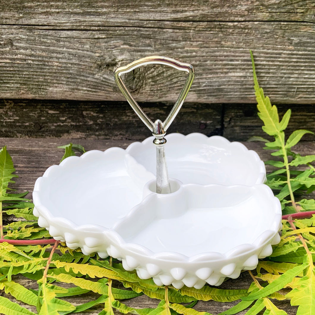 This vintage milk glass 