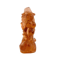 Load image into Gallery viewer, Vintage Iffy All the World Loves a Clown peachy orange glass figurine. Crafted by Mosser Glass, USA, 1981 - 1982. This adorable little collectible clown holds a bunch of balloons and has his name on his back...so cute!

In like new condition, in original box with leaflet.

Measures 2 3/4 x 1 3/8 x 3 1/2 inches
