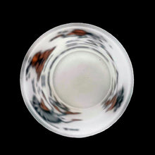 Load image into Gallery viewer, Vintage Chief Nipped and How! liquor measuring glass with 1, 2, 3 and 4 ounce levels with fun graphics/text in dark orange and black on frosted glass. Crafted by Hazel-Atlas Glass, USA. A fun novelty to add to your barware collection!

In excellent condition, free from chips/cracks/wear.

Measures 2 1/8 x 2 7/8 inches
