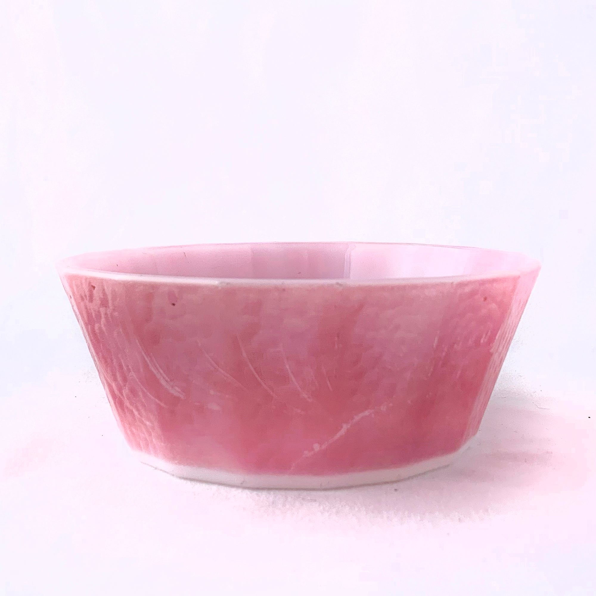 Pink Milk Glass Batter Bowl