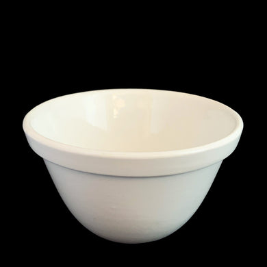 Vintage off-white ironstone pudding basin bowl. Crafted by W. Adams & Sons, England, circa 1910. A fantastic example of utilitarian crockery and the finished is nice and glossy!


In excellent condition, no chips/cracks. Maker mark on the bottom.

Measures 5 1/8 x 3 inches