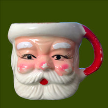 Load image into Gallery viewer, Vintage Binn&#39;s Jolly Santa Claus Ceramic Mug in White Red Black, Japan
