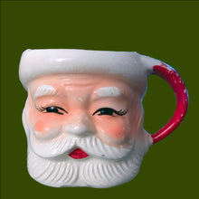 Load image into Gallery viewer, Vintage Binn&#39;s Jolly Santa Claus Ceramic Mug in White Red Black, Japan
