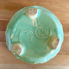 Load image into Gallery viewer, Jacks Daughter of All Trades Vintage Antique Mid-Century Kitsch Store Shop Reseller Etsy Shopify Toronto Canada Free Porch Pick Up Local Delivery Worldwide Shipping Judy Weinberg Unique Housewarming Gift Sustainable Gift Wedding Gift Home Decor Collectible Collector Gift Farmhouse Cottagecore Cottage Lodge Shabby Chic Industrial Hollywood Regency Art Deco Art Nouveau light green roses ceramic jardiniere planter McCoy Pottery 1950 houseplant  greenery flowers rare art pottery container garden
