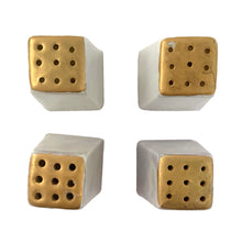 Load image into Gallery viewer, Jacks Daughter of All Trades Vintage Antique Mid-Century Kitsch Store Shop Reseller Etsy Shopify Toronto Canada Free Porch Pick Up Local Delivery Worldwide Shipping Judy Weinberg Unique Housewarming Gift Sustainable Gift Wedding Gift Home Decor Collectible Collector Gift Farmhouse Cottagecore Cottage Lodge Shabby Chic Industrial Hollywood Regency four lilac lustreware and gold gilt porcelain salt and pepper shakers Japan 1950s
