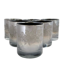 Load image into Gallery viewer, Vintage Liquor Ferris Wheel Set — Queen's Vitreon Lustreware, Silver Fade Sugar Texture
