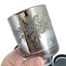 Load image into Gallery viewer, Vintage Liquor Ferris Wheel Set — Queen's Vitreon Lustreware, Silver Fade Sugar Texture
