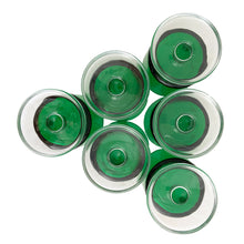 Load image into Gallery viewer, Luminarc Cavalier green wine glasses, base and foot detail showing maker's mark, Cristal d'Arques France

