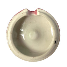 Load image into Gallery viewer, Vintage mid-century era hand painted majolica-style figural ceramic red apple condiment jar featuring handle branch in brown with green leaves. Crafted by Metroware, Japan, 1940s. This sweet apple is perfect for adding a touch of kitsch to your kitchen and table decor!

In vintage condition, no chips, cracks or repairs. Age-related crazing.

Measures 3 7/8 x 4 inches
