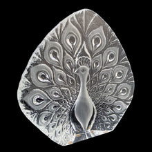 Load image into Gallery viewer, Vintage Mats Jonasson Crystal Peacock Paperweight | Royal Krona Sweden
