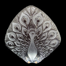 Load image into Gallery viewer, Vintage Mats Jonasson Crystal Peacock Paperweight | Royal Krona Sweden

