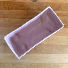 Load image into Gallery viewer, Vintage Art Deco matte pink Butterfly Line fernery. Crafted by Nelson McCoy Pottery, early 1940s. This rare piece is must for any McCoy art pottery collector!

In excellent condition, tiny flea bite on interior rim, no chips/cracks/repairs. Maker&#39;s mark.

Measures 8 1/2 x 4 x 3 3/8 inches
