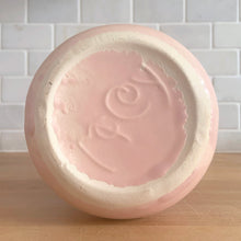 Load image into Gallery viewer, Jacks Daughter of All Trades Vintage Antique Mid-Century Modern Store Shop Reseller Etsy Shopify Toronto Canada Free Porch Pick Up Local Delivery Worldwide Shipping Judy Weinberg Unique Housewarming Wedding Sustainable Home Decor Collectible Collector Gift Farmhouse Cottagecore Cottage Grannycore Shabby Chic Art Deco matte pink leaf handled vase McCoy Pottery 1940s art pottery

