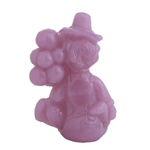 Load image into Gallery viewer, Vintage McGoo All the World Loves a Clown lavender slag glass figurine. Crafted by Mosser Glass, USA, 1981 - 1982. This adorable little collectible clown holds a bunch of balloons and has his name on his back...so cute!

In like new condition, in original box.

Measures 2 3/4 x 1 3/8 x 3 1/2 inches
