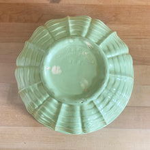 Load image into Gallery viewer, Vintage set of five ceramic nested mixing bowls with an exterior pattern of horizontal waves. Crafted by Robinson Ransbottom Pottery Co., USA, 1960s. A beautiful set to add to your kitchen&#39;s art pottery collection!

Measurements and Condition

No chips/cracks/repairs, wear commensurate with age, manufacturer&#39;s glaze pops and maker&#39;s marks.

Mint Green, 9 1/4 x 4 3/4 inches.
