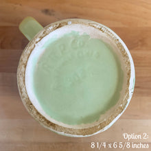 Load image into Gallery viewer, Jacks Daughter of All Trades Vintage Antique Mid-Century Retro Boho Bohemian Store Shop Reseller Etsy Shopify Toronto Canada Free Porch Pick Up Local Delivery Worldwide Shipping Judy Weinberg Unique Wedding Housewarming Sustainable Home Decor Collectible Collector Gift Farmhouse Cottagecore Cottage Grannycore Shabby Chic glossy mint green ceramic pitcher 308 horizontal waves Robinson Ransbottom Pottery Co 1930s art pottery tableware flower vase
