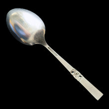 Load image into Gallery viewer, Jacks Daughter of All Trades Vintage Antique Mid-Century Kitsch Store Shop Reseller Etsy Shopify Toronto Canada Free Porch Pick Up Local Delivery Worldwide Shipping Judy Weinberg Unique Housewarming Gift Sustainable Gift Wedding Gift Home Decor Collectible Collector Gift Farmhouse Cottagecore Cottage Lodge Shabby Chic Industrial Hollywood Regency Art Deco Art Nouveau Morning Star silver plate sugar spoon Community Plate 1950s Elegant cutlery tableware silverware
