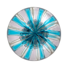 Load image into Gallery viewer, Detail of hand-blown glass craftsmanship on Murano circus ball wine stopper from Italy

